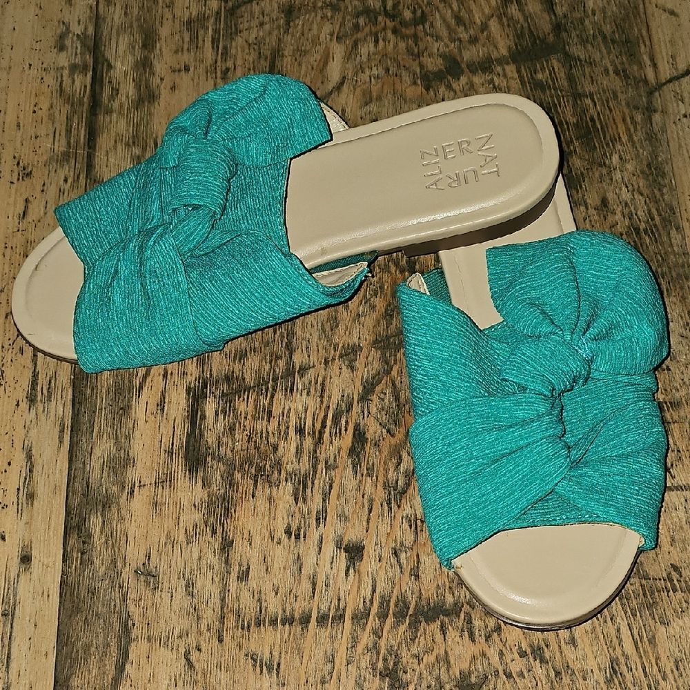 NATURALIZER Tea Slide Sandal in Teal Size 8‎
